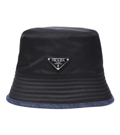 prada padded nylon hat|Prada denim bucket hat.